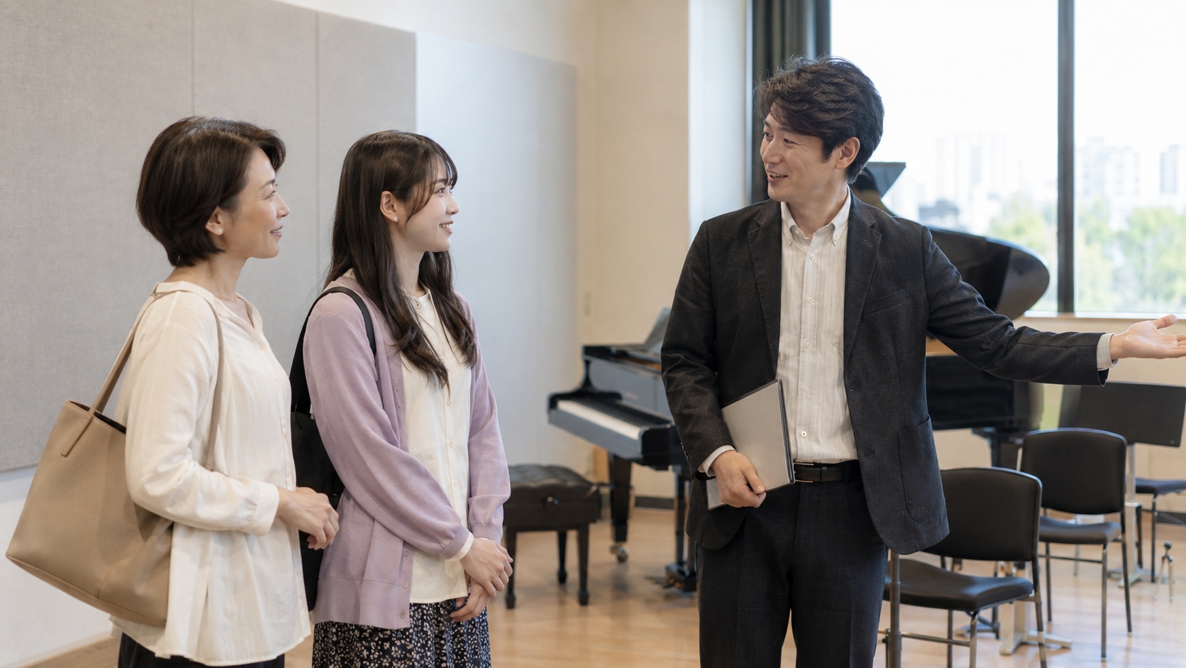 音楽分野の進学と学びを紹介する人物のイメージ