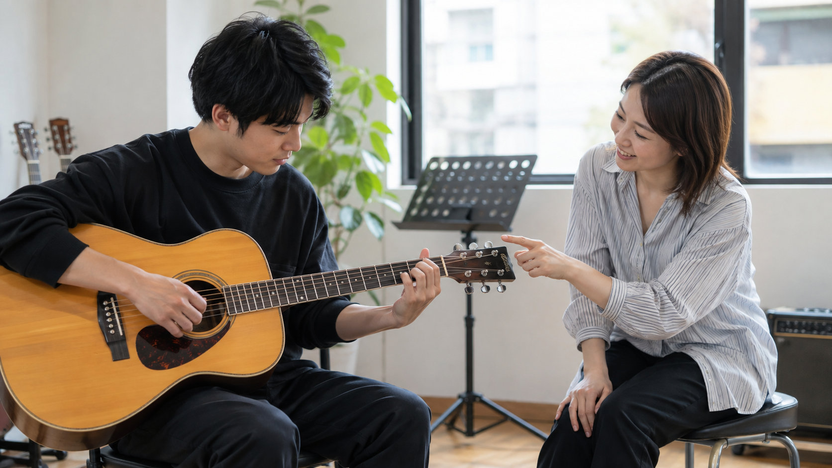 音楽分野の進学と学びを紹介する人物のイメージ